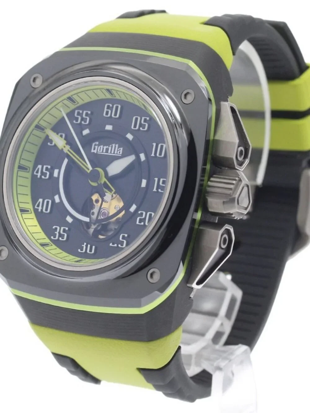 Gorilla Fastback GT Acid Green FBY35.0 black Dial Automatic Men's Watch_973063